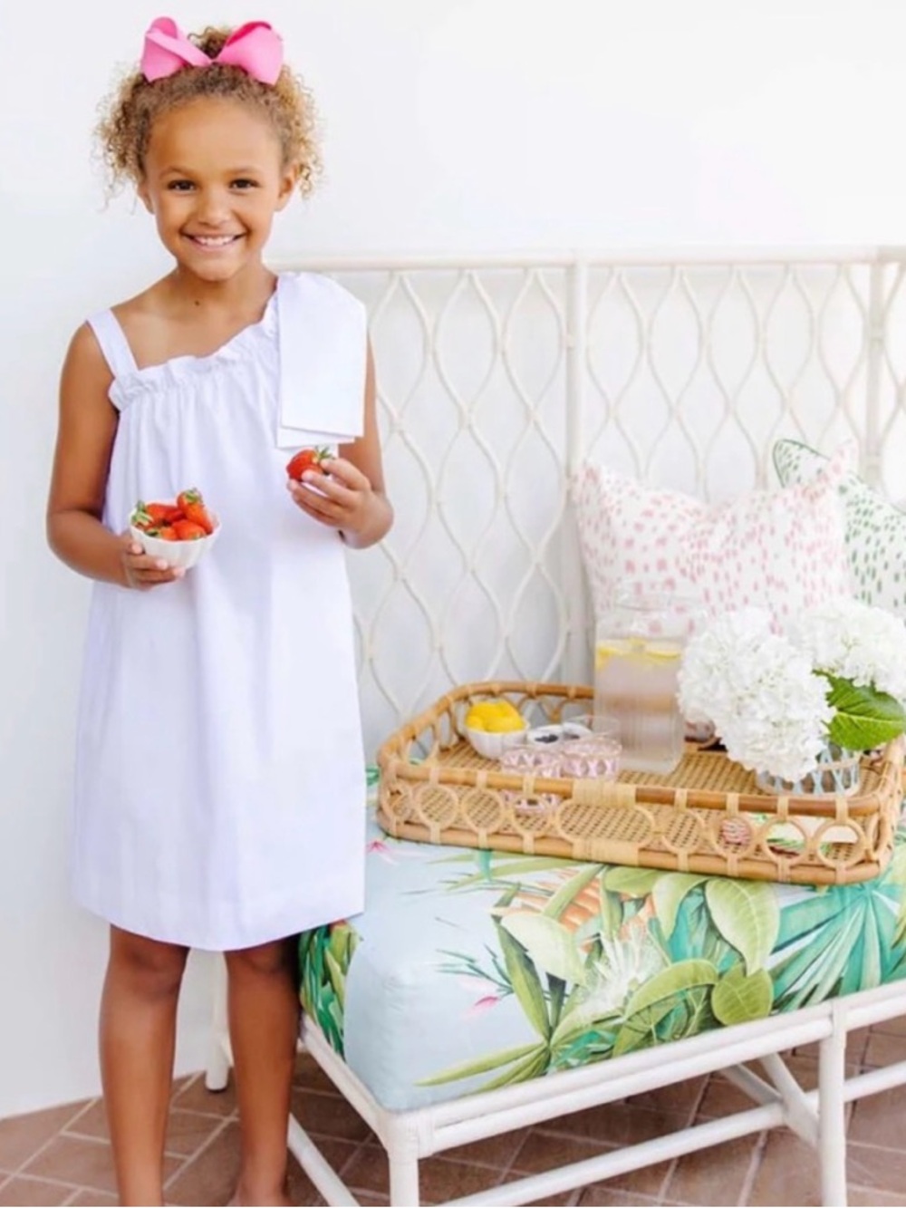 NWT The Beaufort Bonnet Co. White Bow Dress